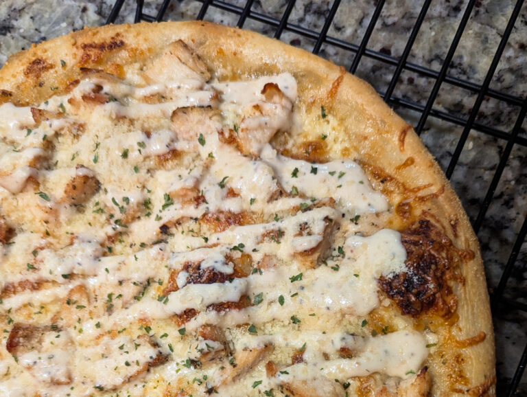 chicken caesar pizza