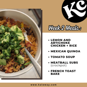 Meal Plan: Week 2